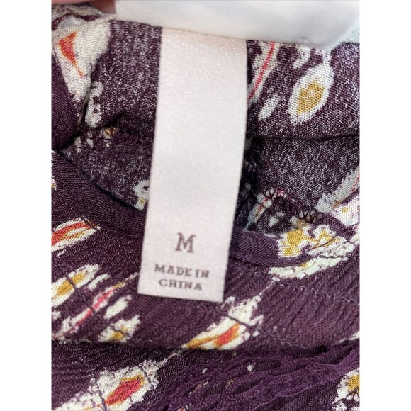 Knox Rose Mini Dress Women's Size M Rayon Burgandy Sleeveless Button up  Boho - Picture 9 of 11